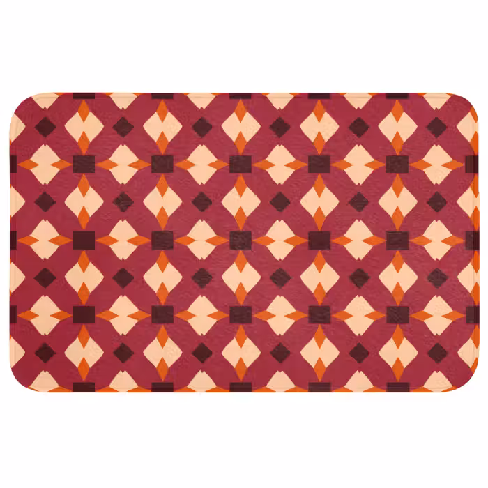 Badmat - Retro - Patroon - Kleurrijk