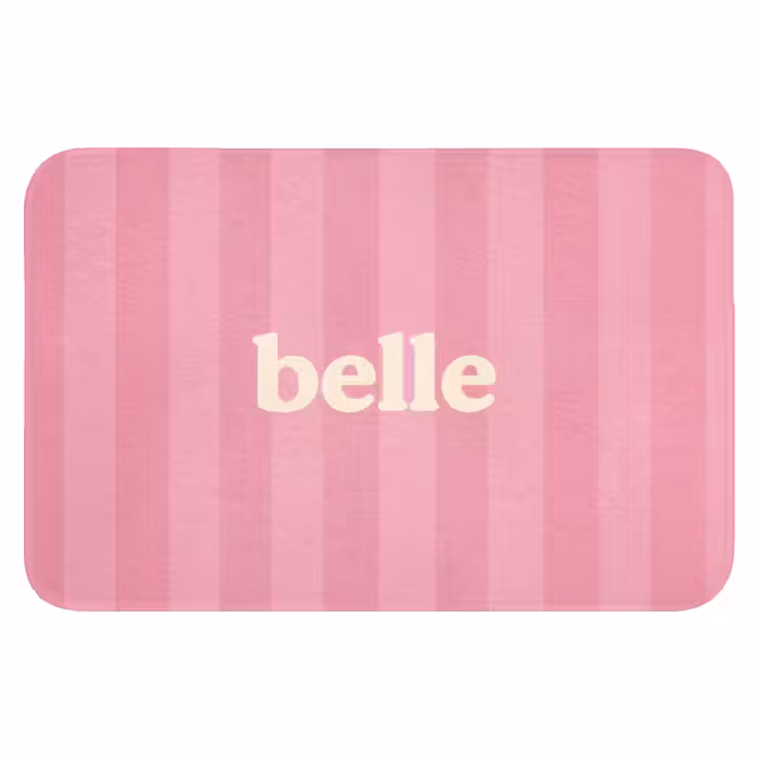Badmat - Roze - Gestreept - Belle
