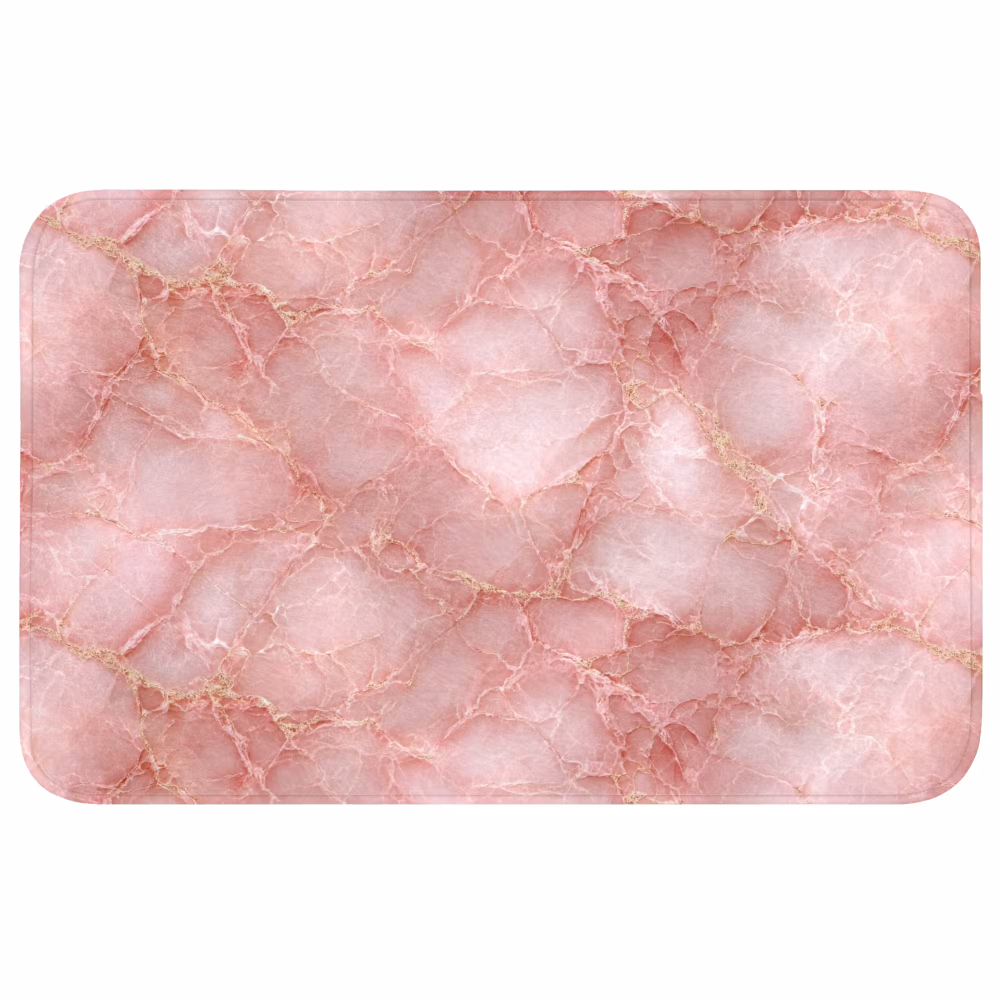 Badmat - Roze - Kwarts - Goud - Marmer