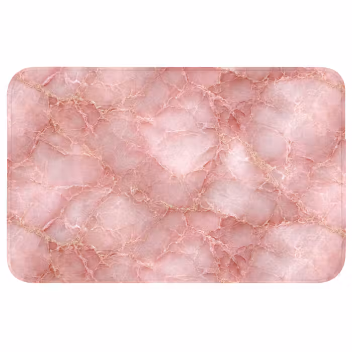 Badmat - Roze - Kwarts - Goud - Marmer