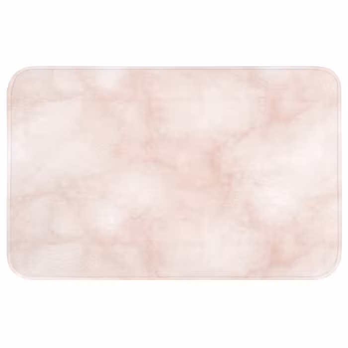 Badmat - Roze - Marmer - Crème