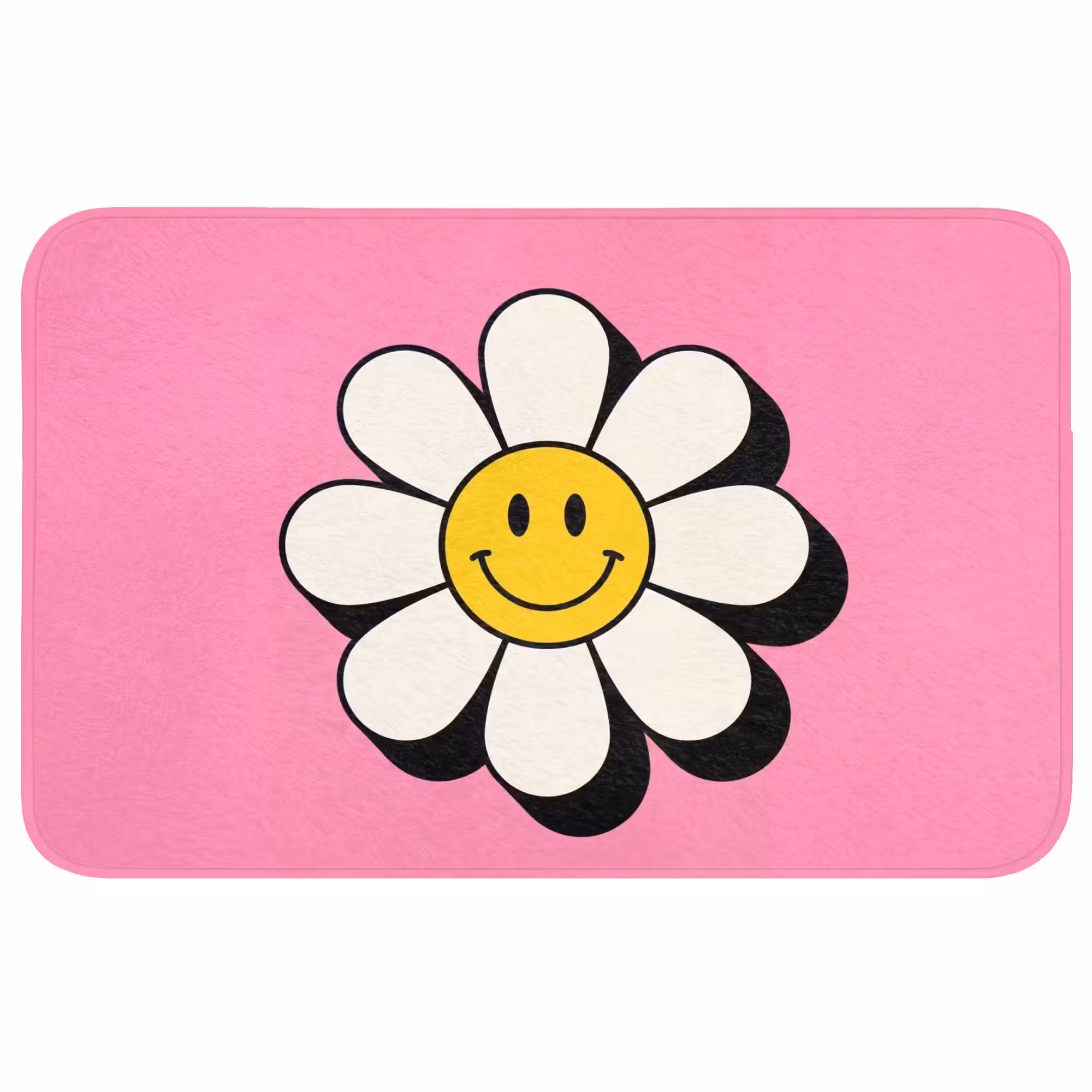 Badmat - Smiley - Bloem - Roze