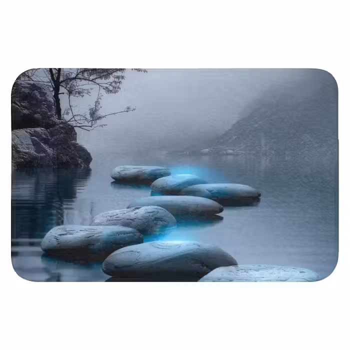 Badmat - Stenen - Water - Bomen - Natuur