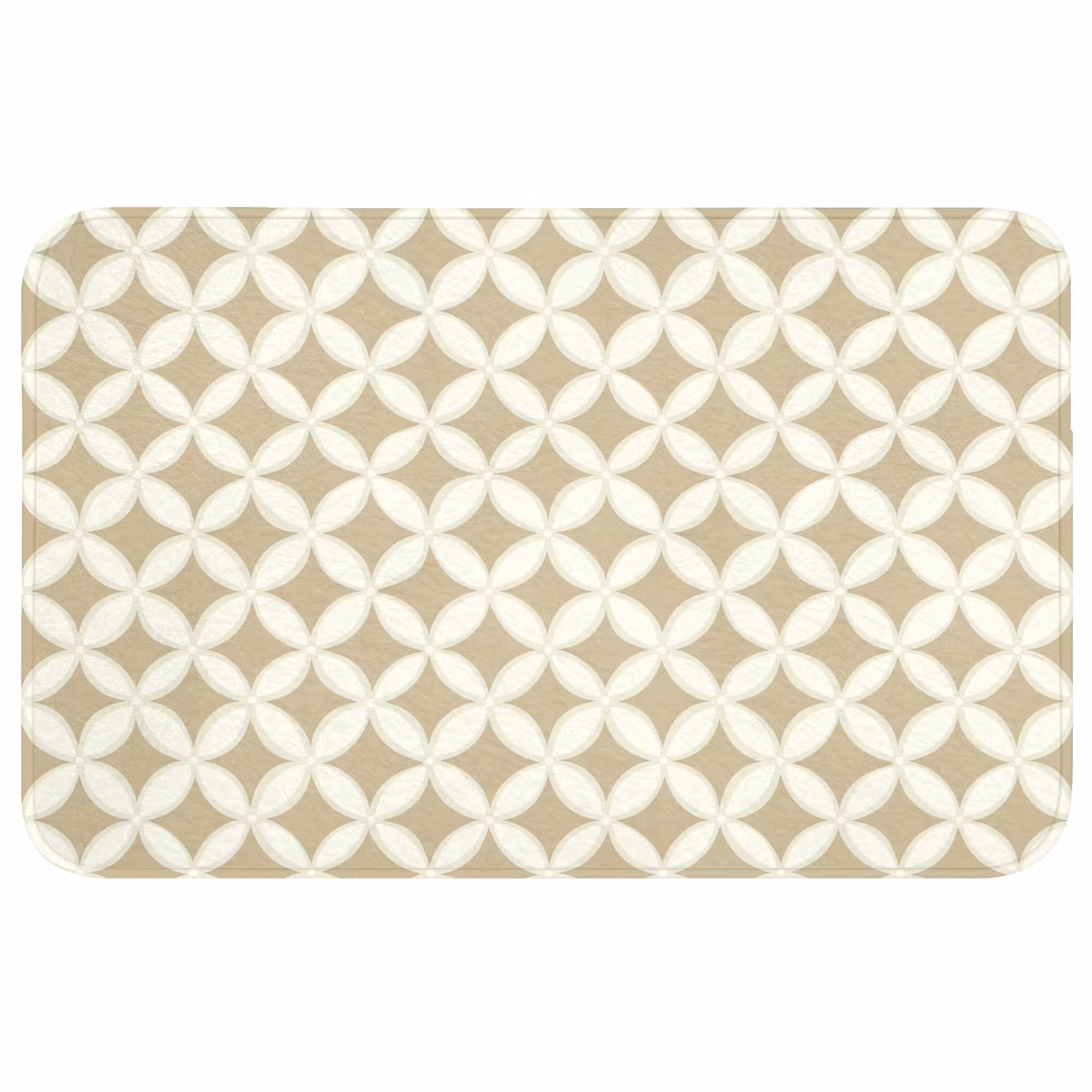 Badmat - Symmetrisch - Motief - Beige