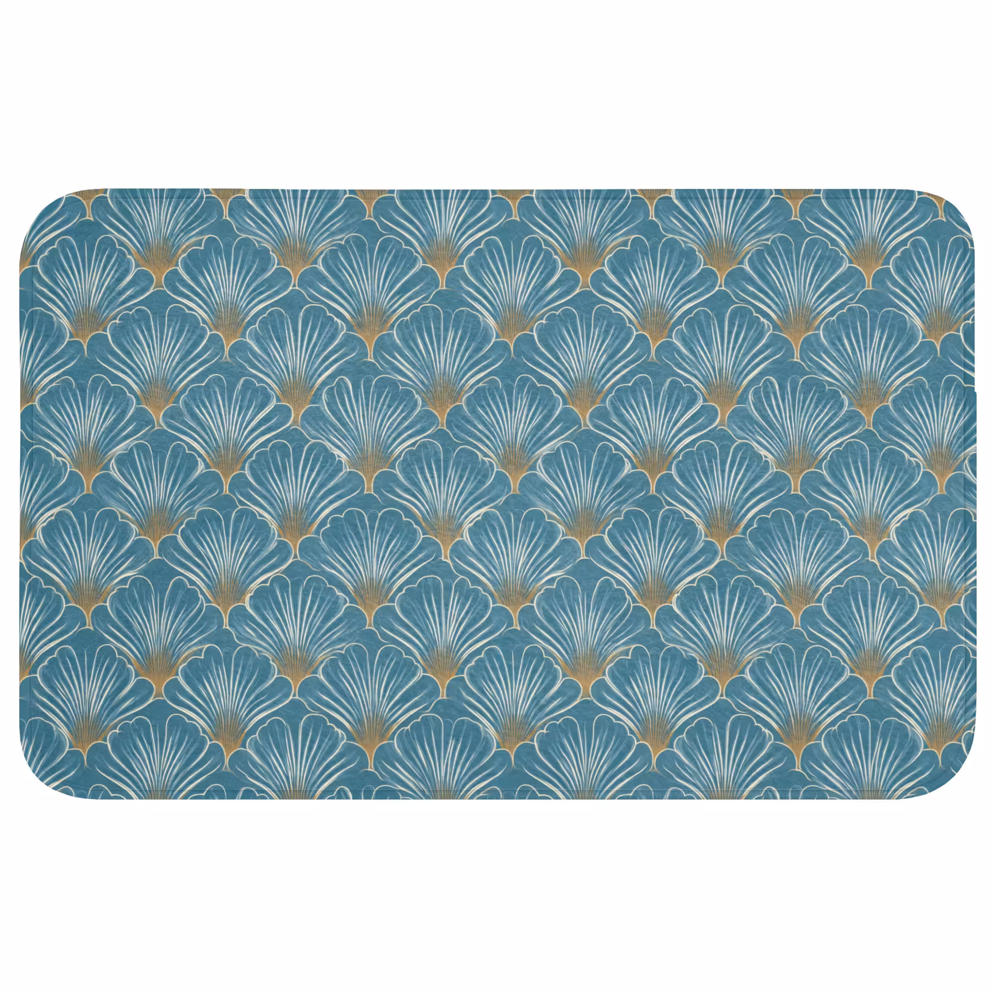 Badmat - Symmetrisch - Patroon - Blauw