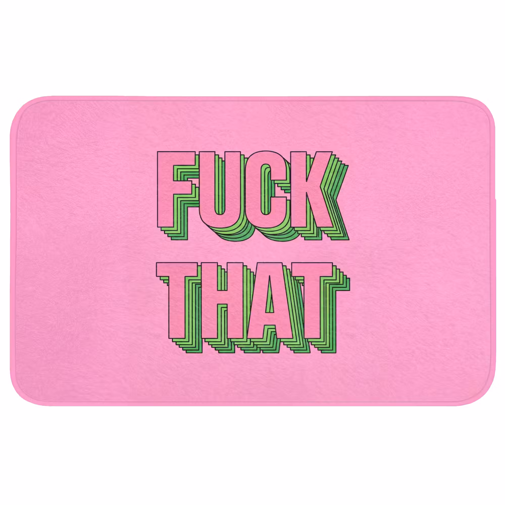 Badmat - Tekst - Bold - Roze