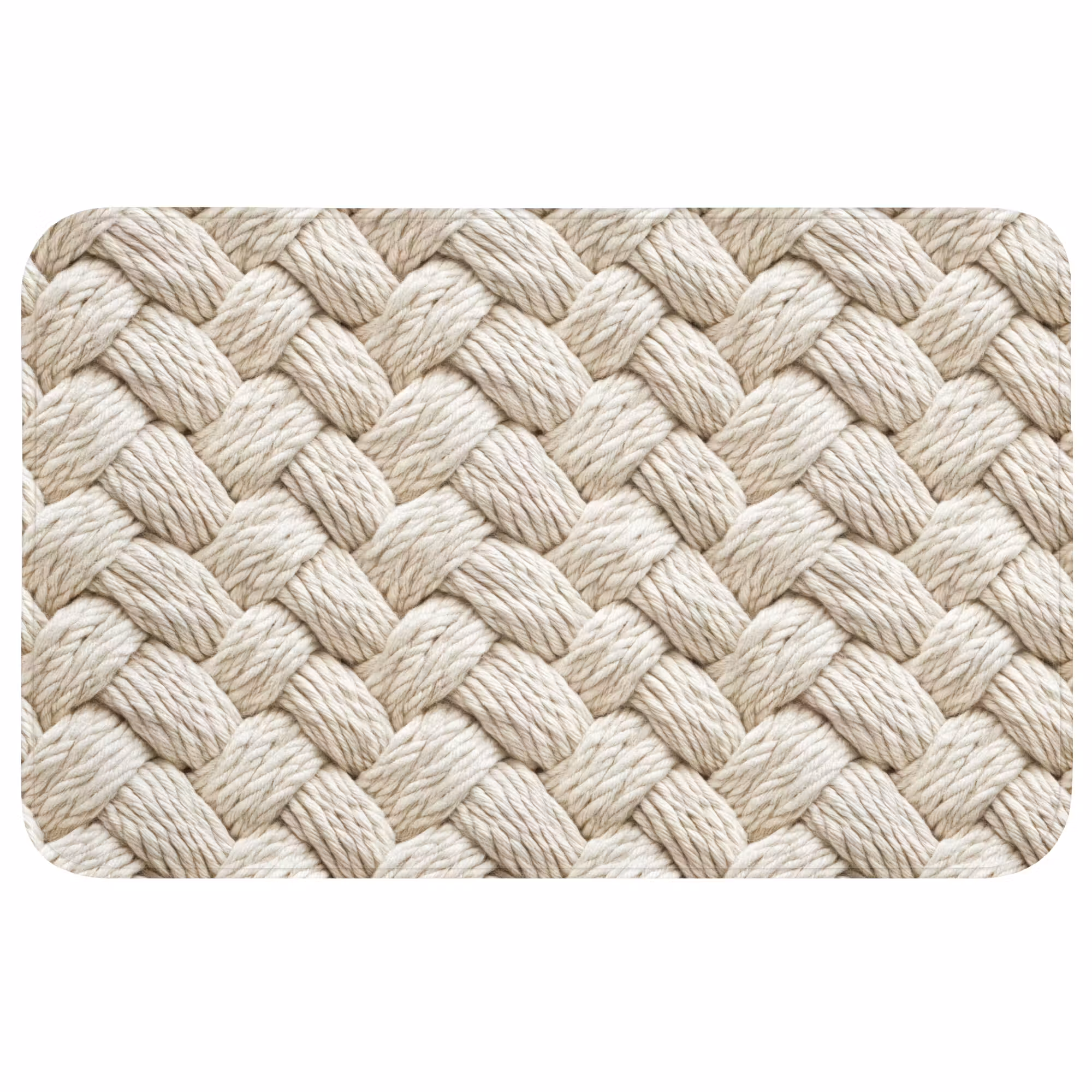 Badmat - Touw - Gebreid - Beige