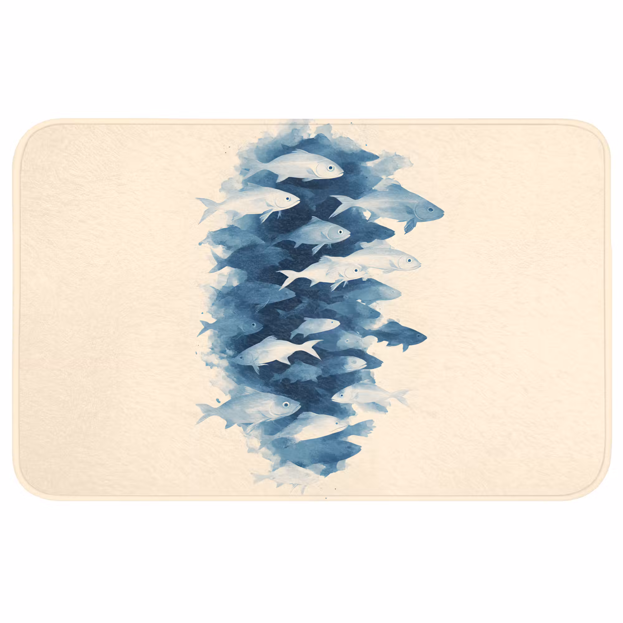 Badmat - Vissen - Minimalistisch - Blauw