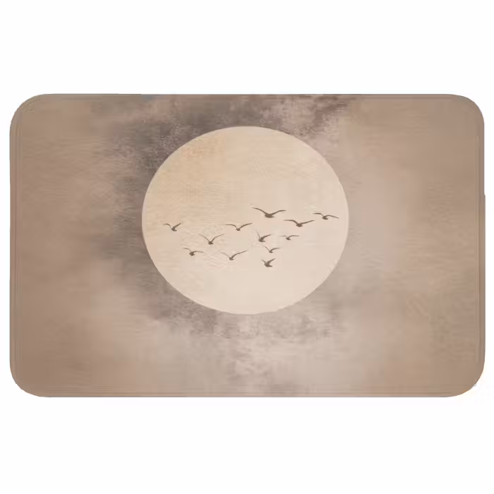 Badmat - Vogel - Beige - Japandi
