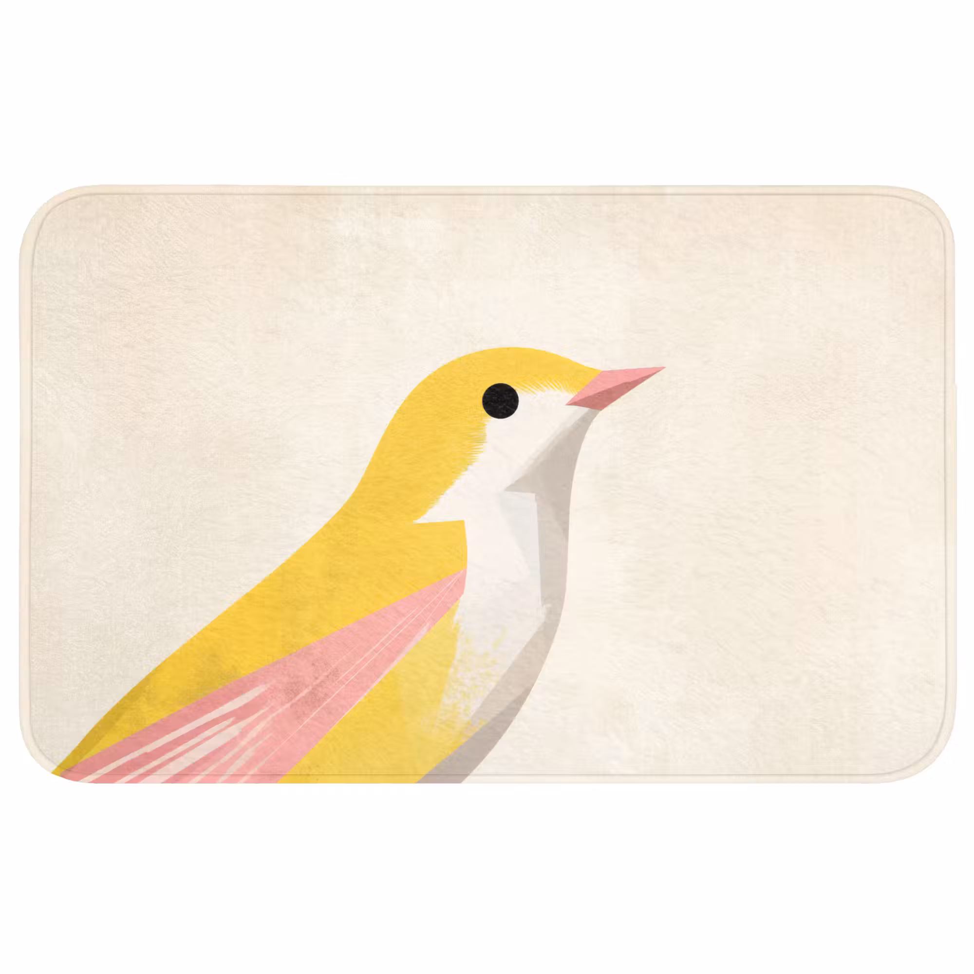 Badmat - Vogel - Minimalistisch - Geel