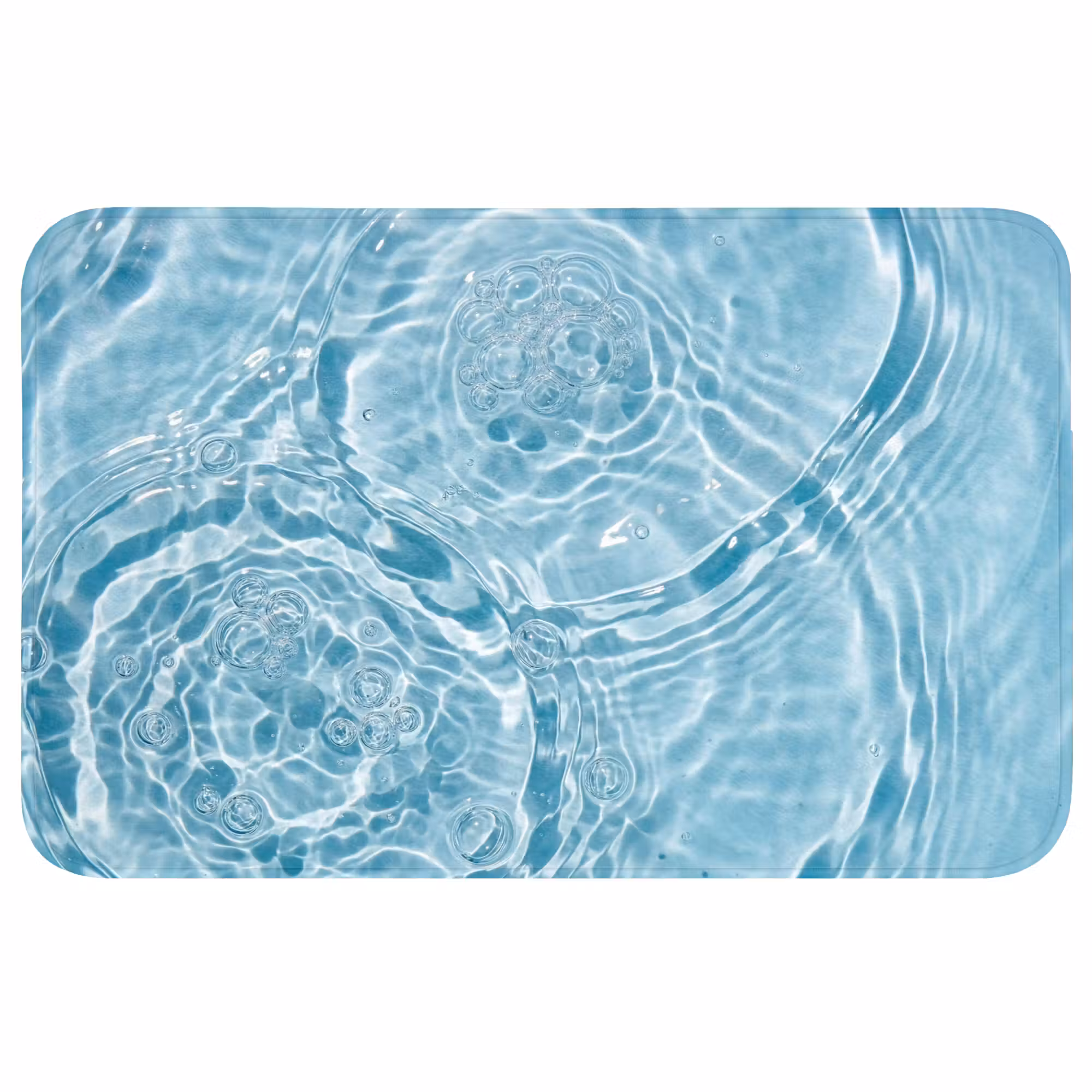 Badmat - Water - Blauw - bubbels
