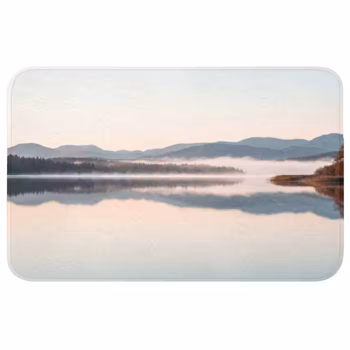 Badmat - Water - Bomen - Mistlaag