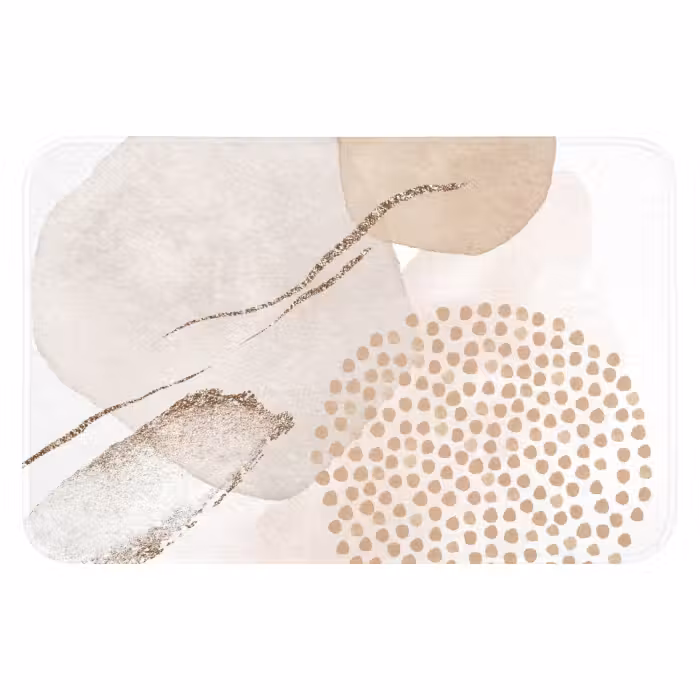 Badmat - Watercolor - Beige - Pastel - Modern - Abstract