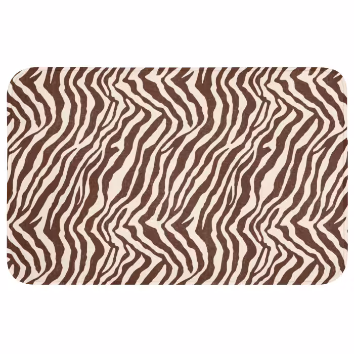 Badmat - Zebra - Patroon - Zwart - Wit