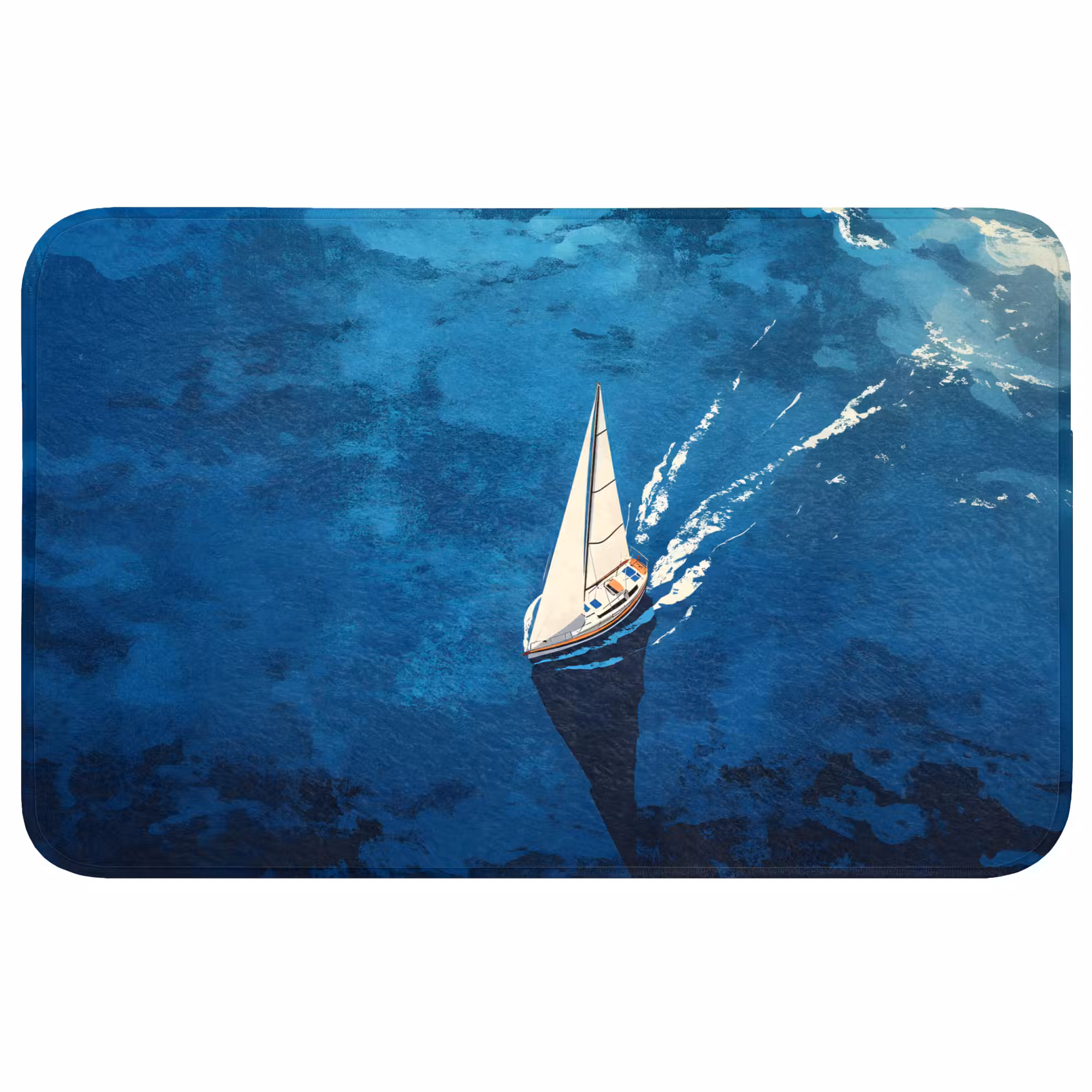 Badmat - Zeilboot - Water - Abstract - Schaduw