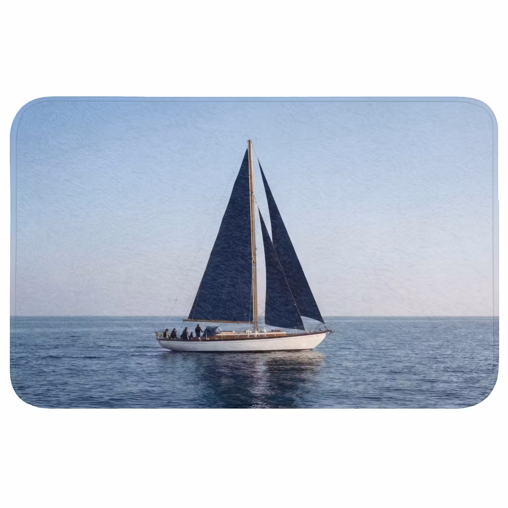 Badmat - Zeilboot - Zee - Blauw