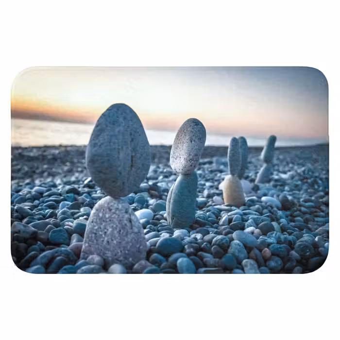 Badmat - Zen stenen - Zonsondergang - Zee