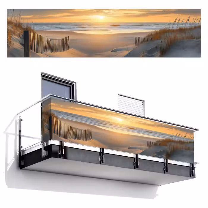 Balkonscherm - Strand - Duinen - Zonsondergang