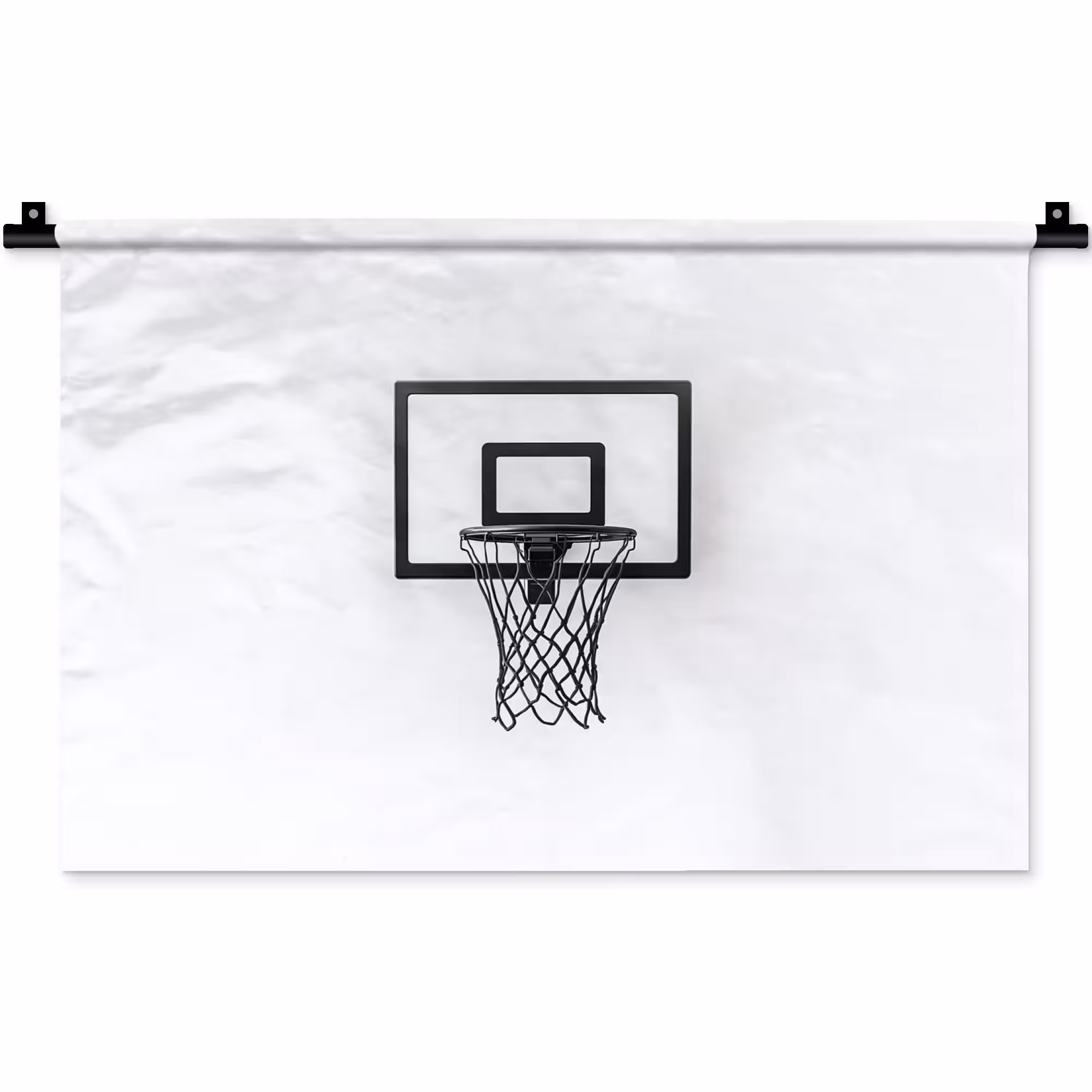 Wandkleed - Basketbalbord - Minimalistisch - Zwart