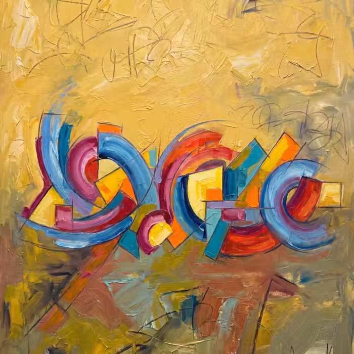 Behang - Abstract - Cirkels - Schilderij - Kleurrijk - Dynamisch