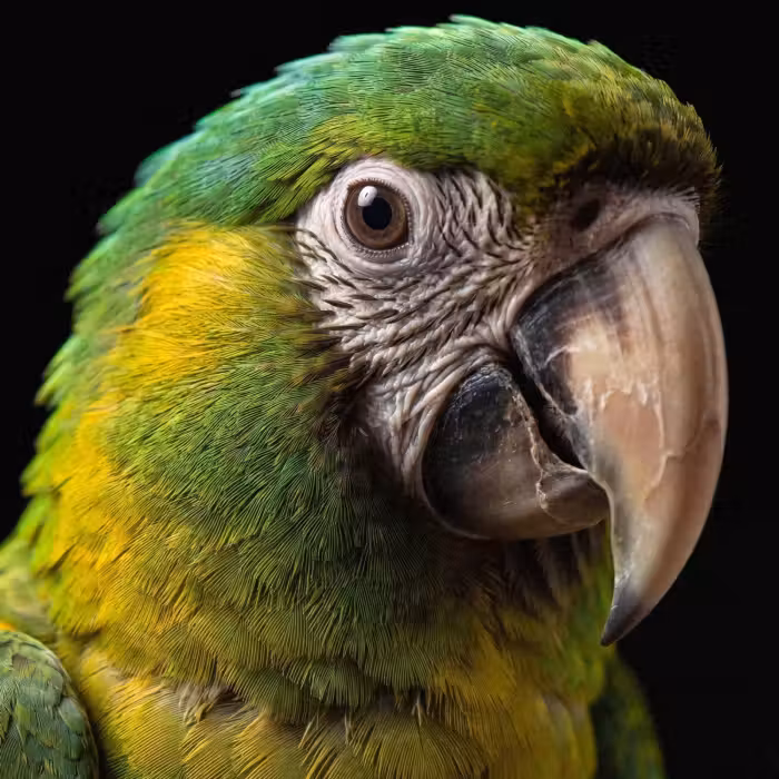 Behang - Ara - Portret - Groen