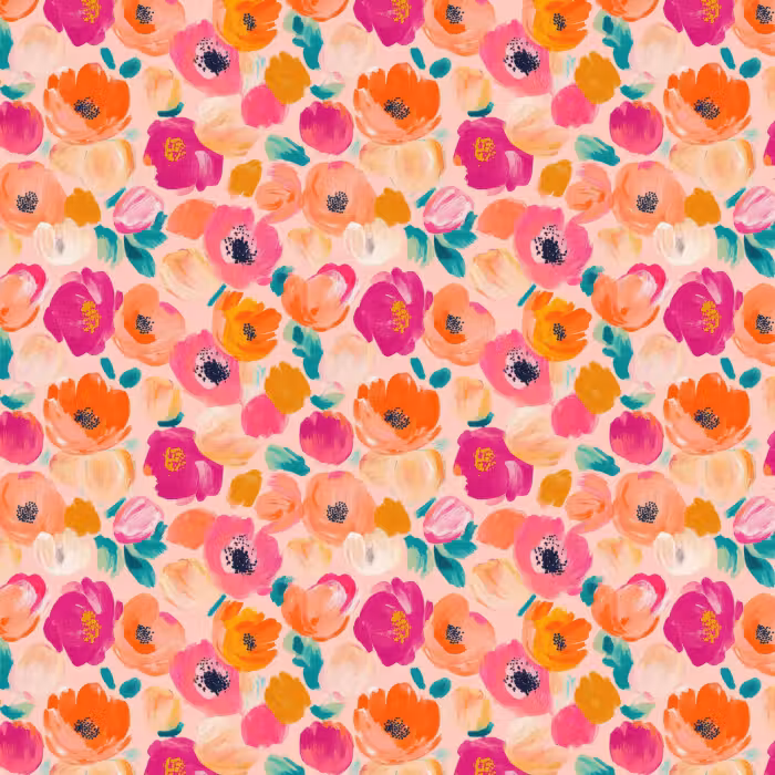 Behang - Bloesems - Vrolijk - Kleurrijk
