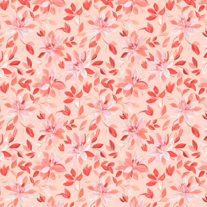 Behang - Botanisch - Bloemen - Rood