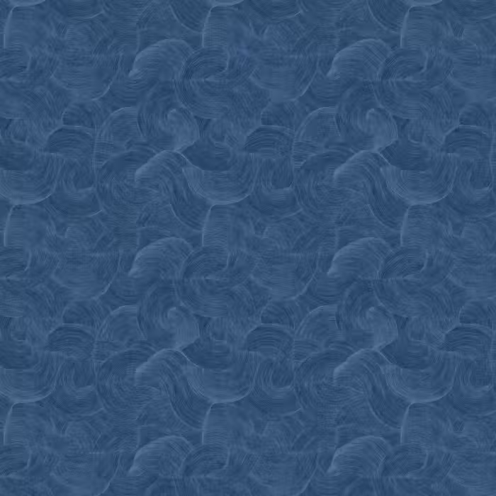 Behang - Golven - Textuur - Patroon - Blauw