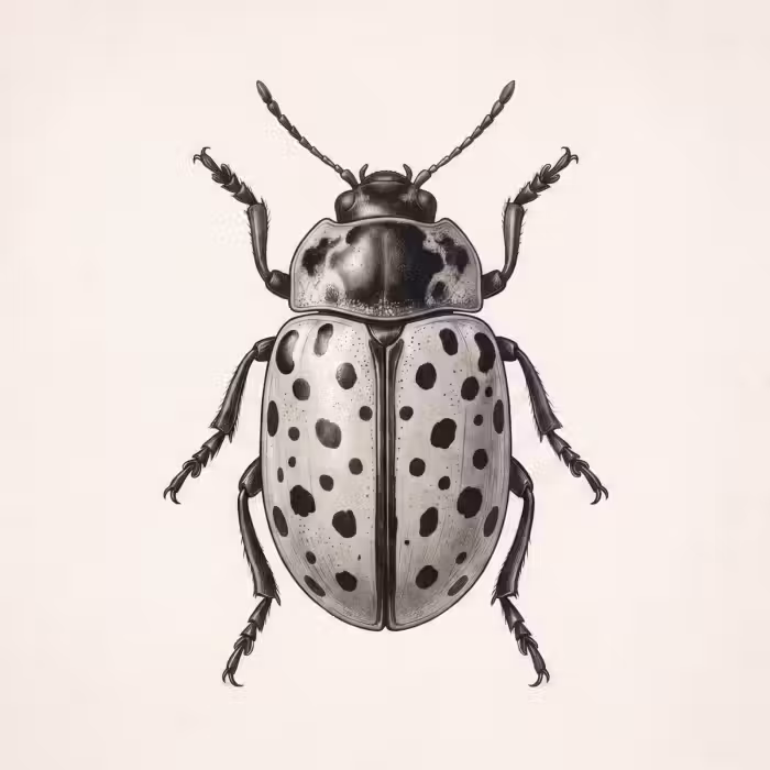 Behang - Kever - Insect - Vintage