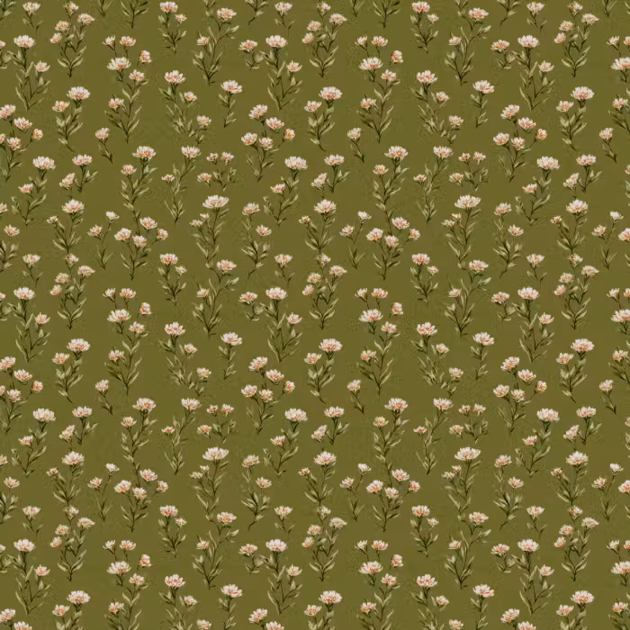 Behang - Landelijk - Bloemen - Groen