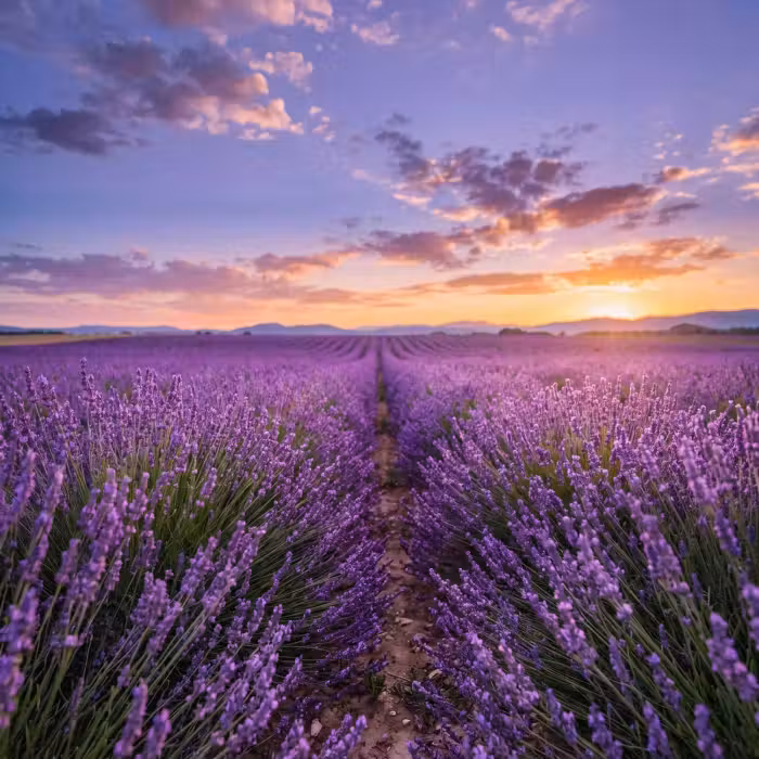 Behang - Lavendel - Veld - Natuur - Paars