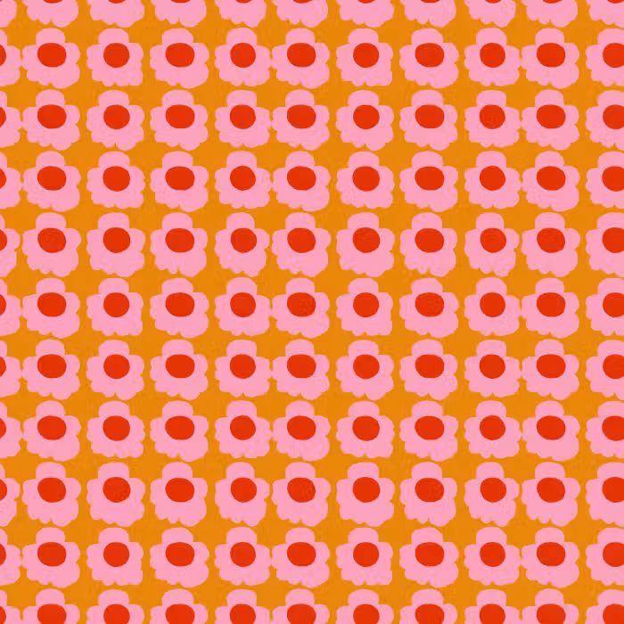 Behang - Retro - Bloemen - Roze