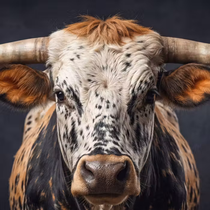 Behang - Stier - Kleurrijk - Hoorns