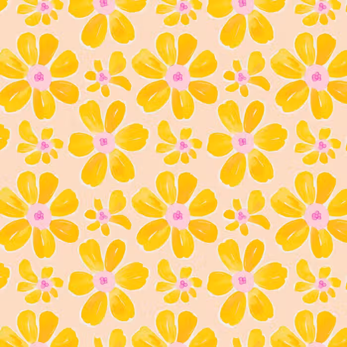 Behang - Zomers - Bloemen - Geel