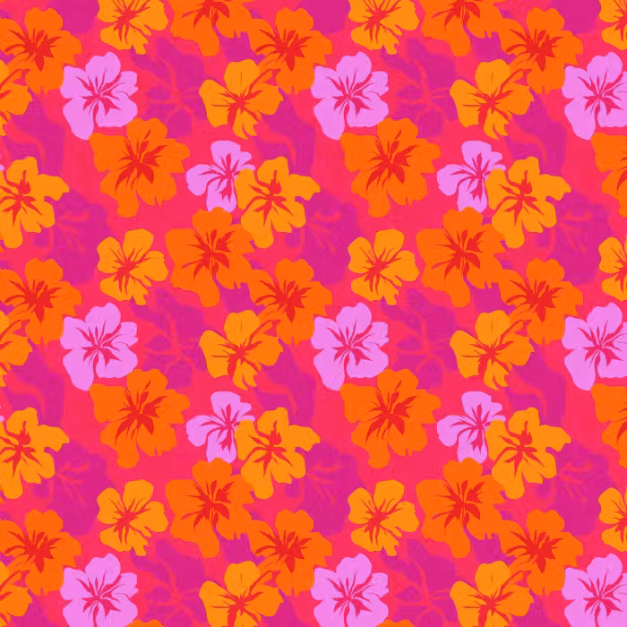 Behang - Zomers - Hibiscus - Kleurrijk