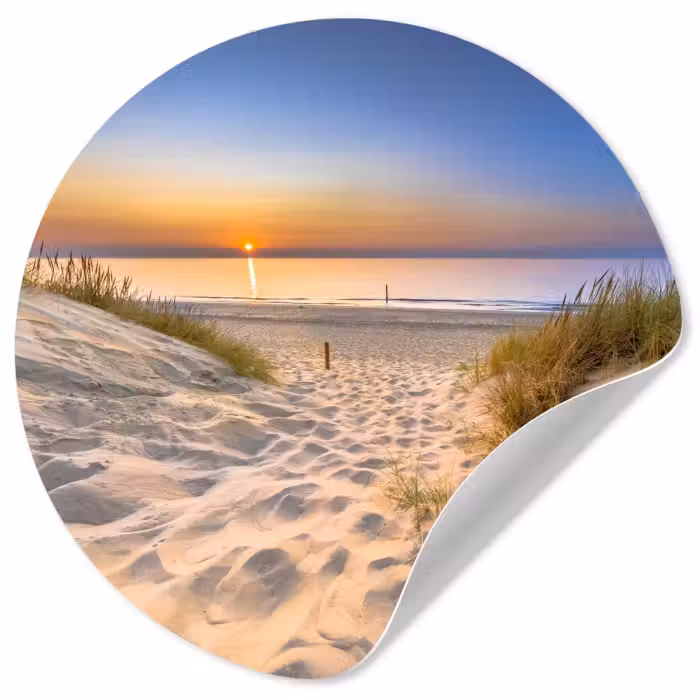 Behangcirkel - Duin - Zonsondergang - Horizon - Strand - Gras