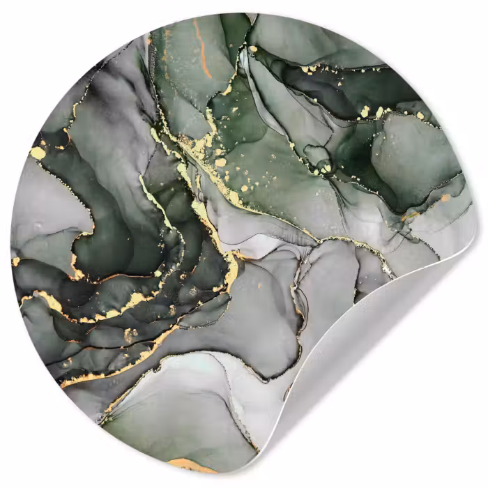 Behangcirkel - Luxe - Marmer - Groen