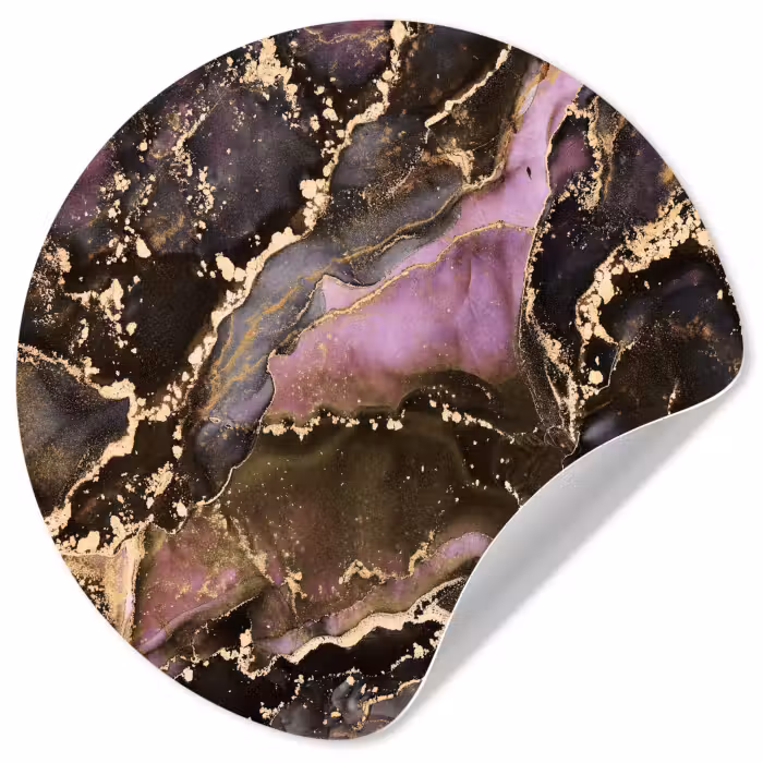 Behangcirkel - Marmer - Gold - Steen - Abstract