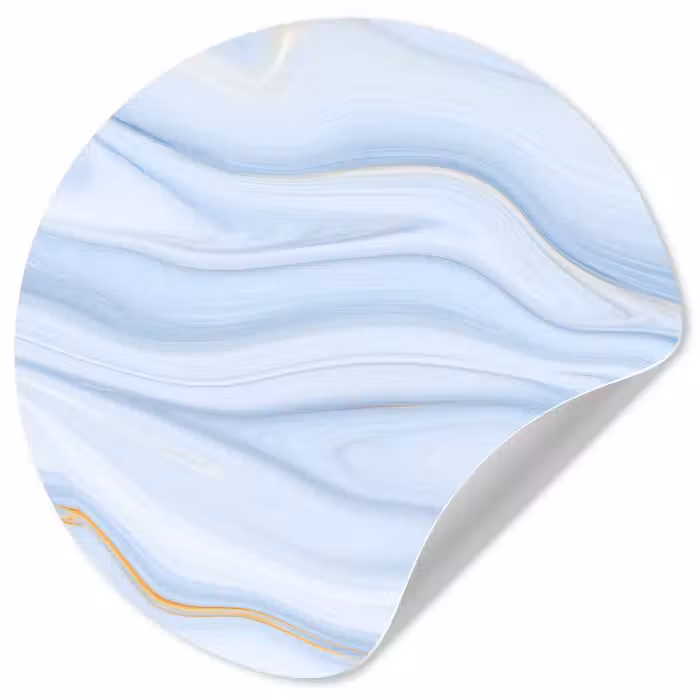 Behangcirkel - Marmer - Golf - Blauw - Patronen - Marmerlook - Pastel