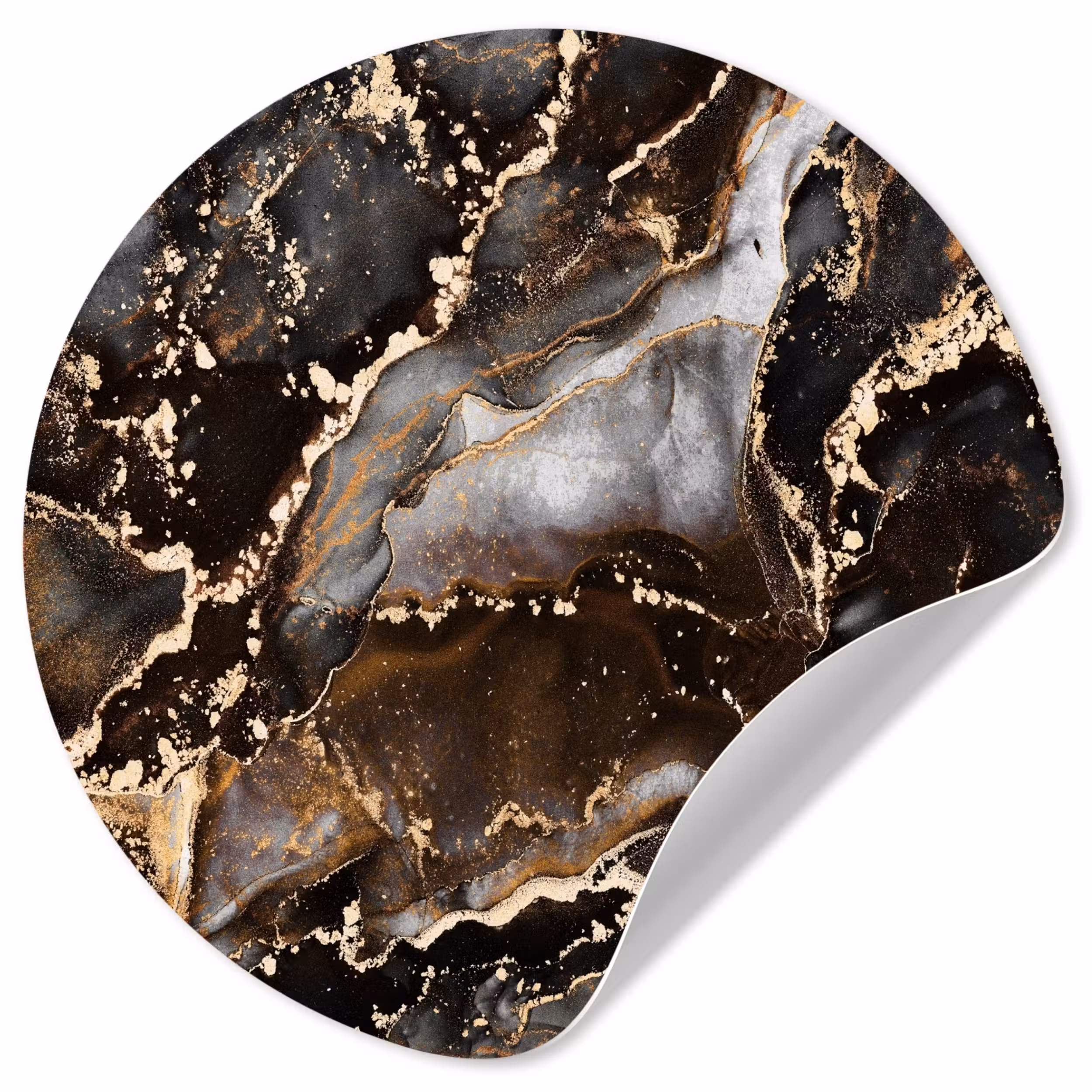 Behangcirkel - Marmer - Goud - Glitter - Luxe