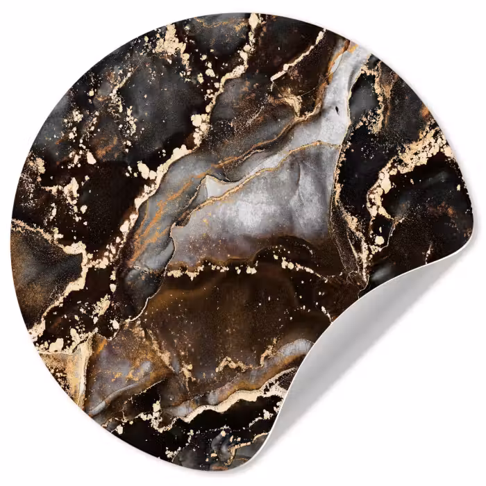 Behangcirkel - Marmer - Goud - Glitter - Luxe