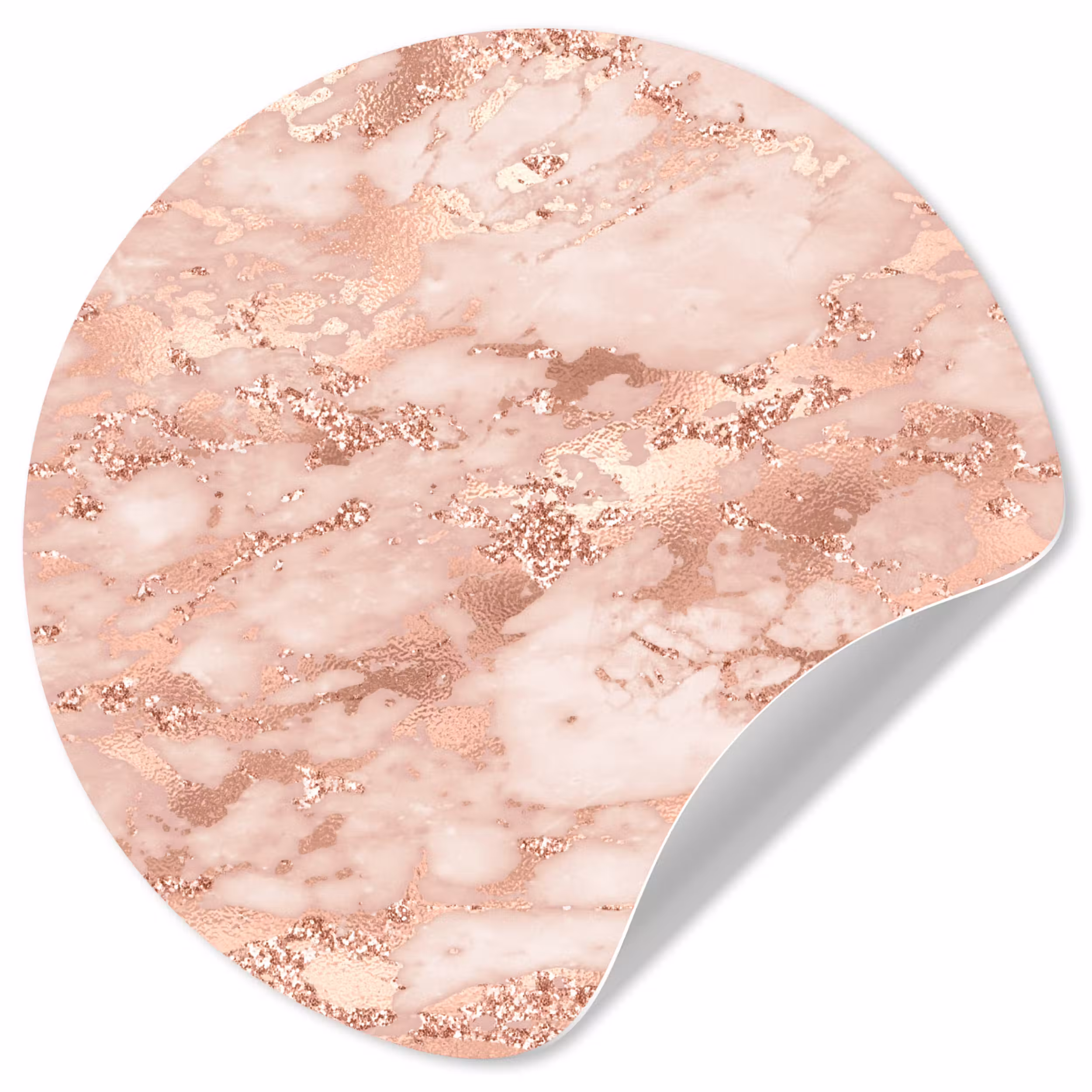 Behangcirkel - Marmer - Luxe - Roségoud - Roze - Glitter - Marmerlook