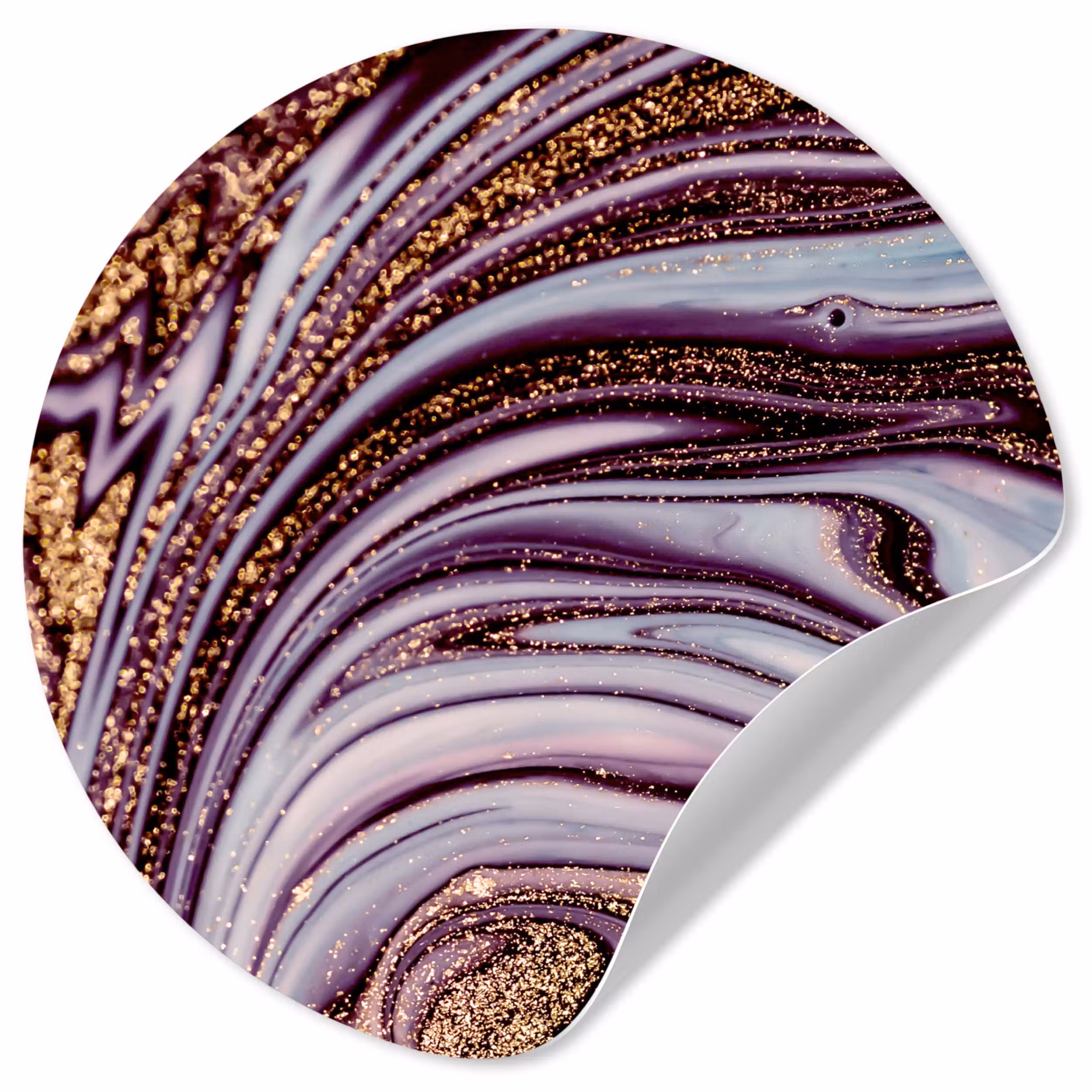 Behangcirkel - Marmer - Roze - Goud - Glitter - Marmerlook - Luxe