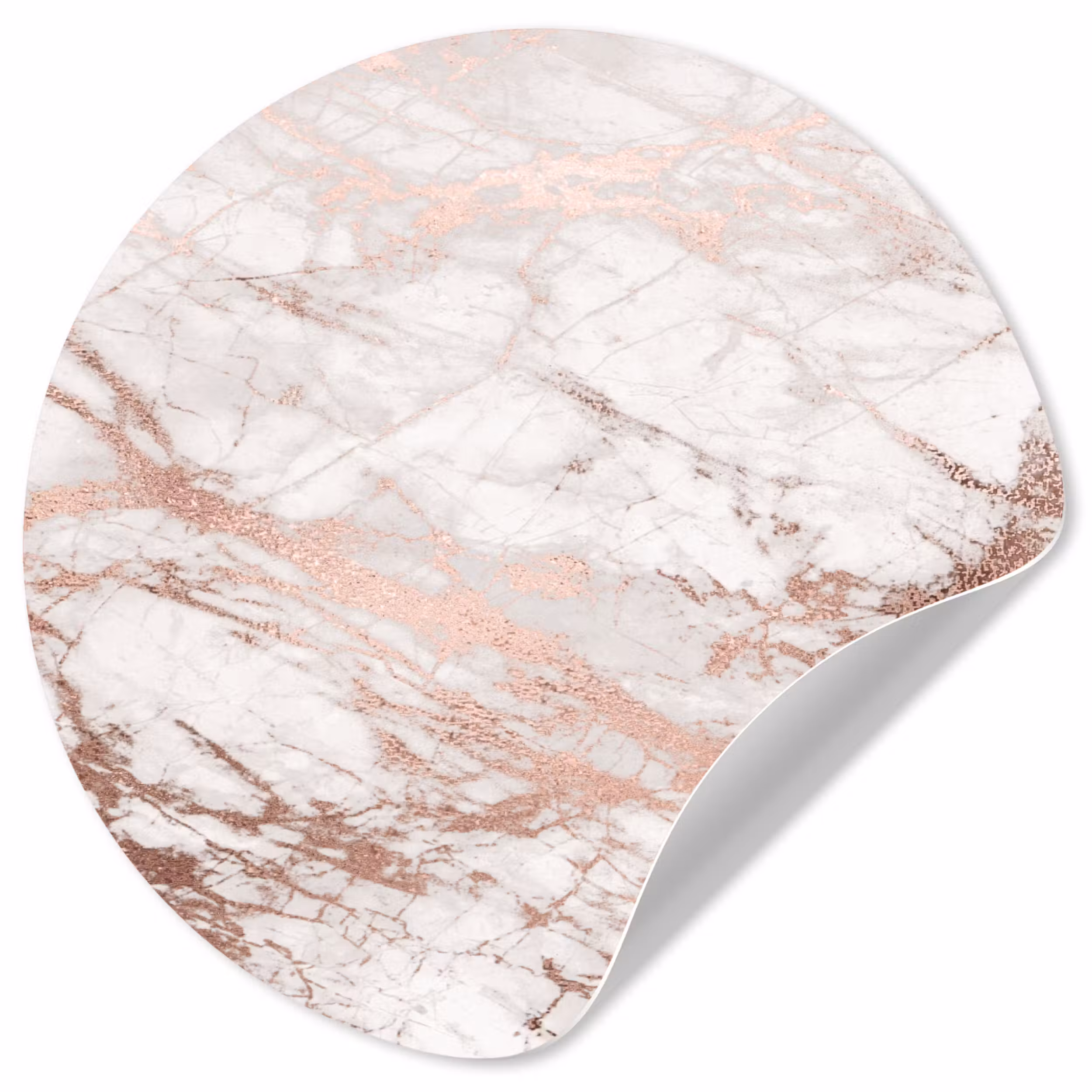 Behangcirkel - Marmer - Roze - Luxe - Marmerlook - Glitter - Design