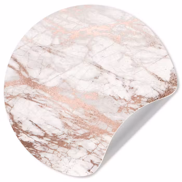 Behangcirkel - Marmer - Roze - Luxe - Marmerlook - Glitter - Design