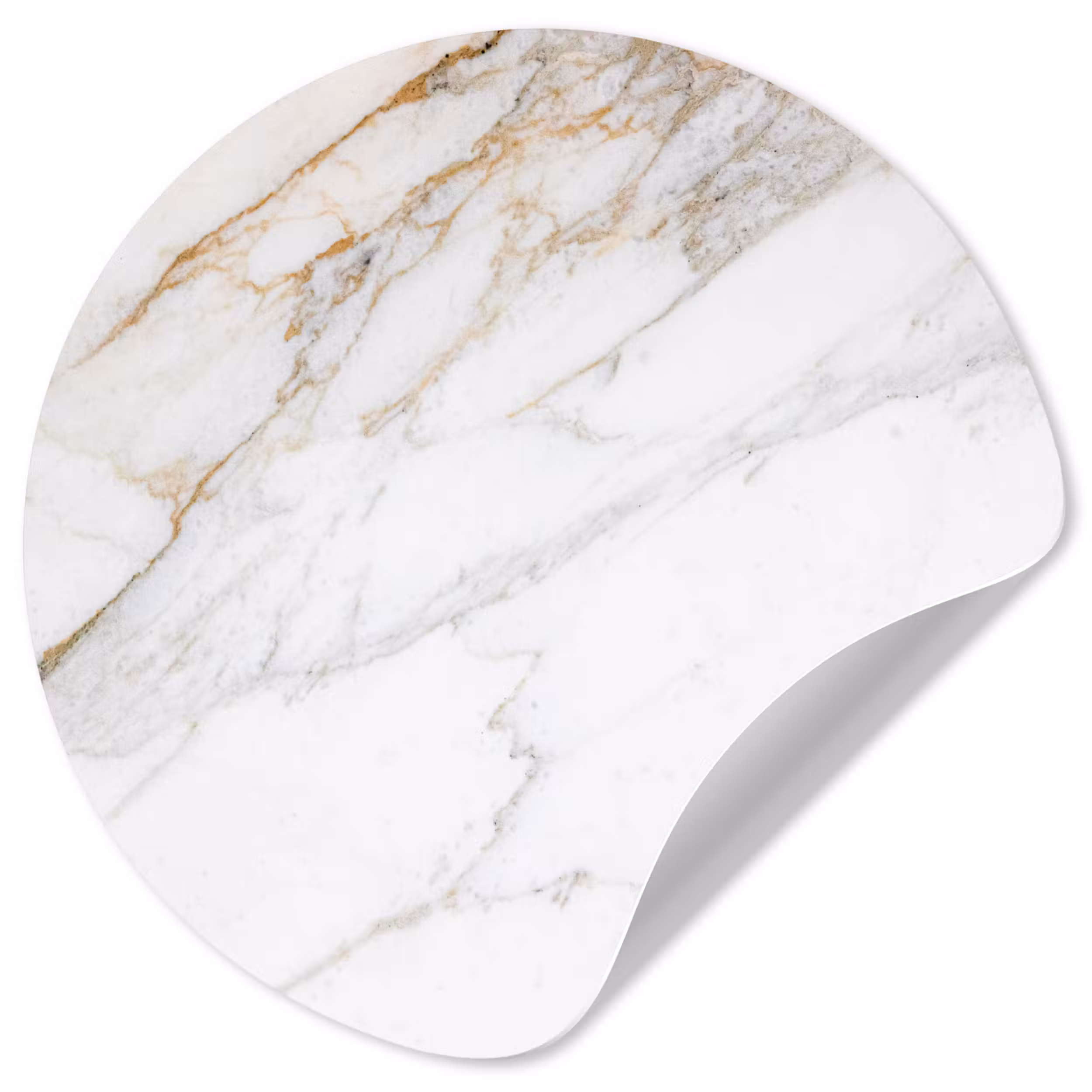 Behangcirkel - Marmer - Steen - Wit - Goud - Marmerlook - Steen - Luxe