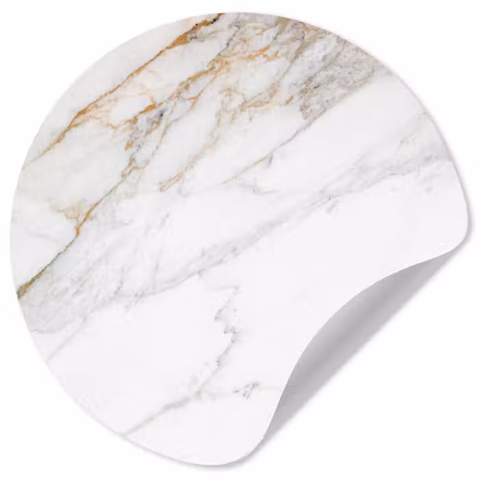 Behangcirkel - Marmer - Steen - Wit - Goud - Marmerlook - Steen - Luxe