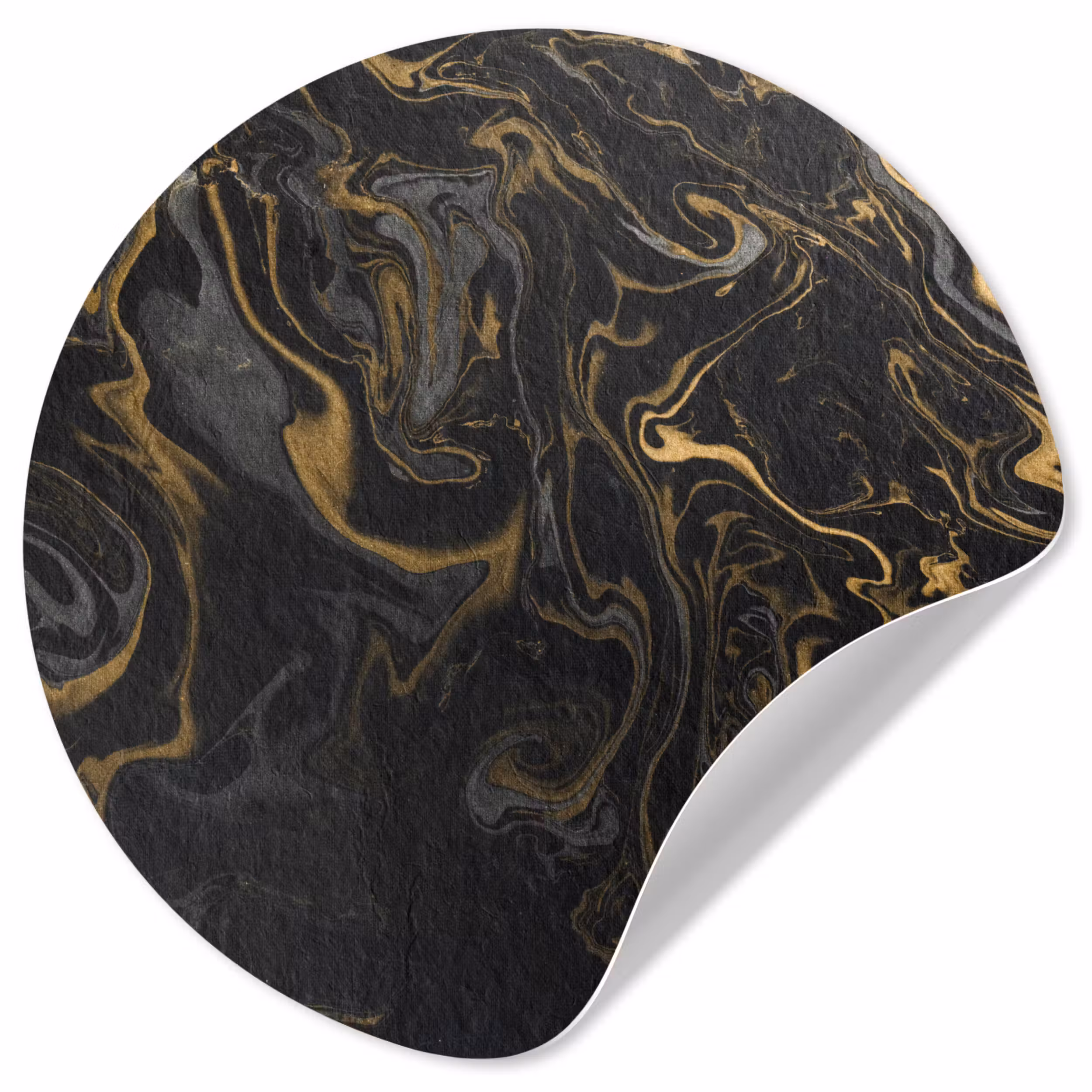 Behangcirkel - Marmer - Textuur - Grijs - Goud - Marmerlook - Luxe