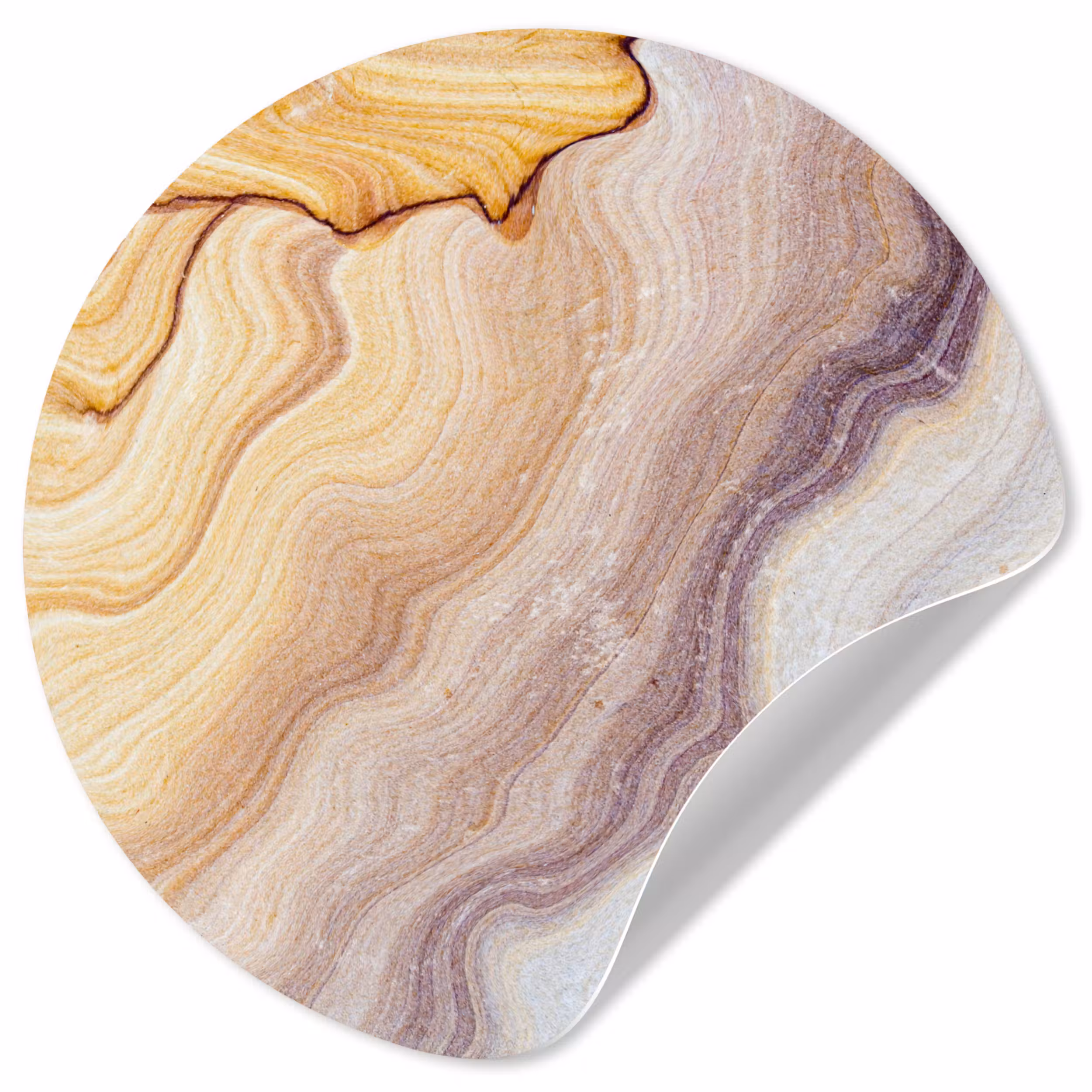 Behangcirkel - Marmer - Textuur - Zandsteen - Goud - Marmerlook