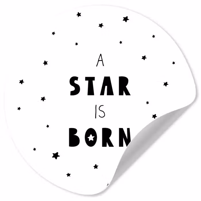 Behangcirkel - Quotes - A star is born - Baby - Kinderen - Spreuken